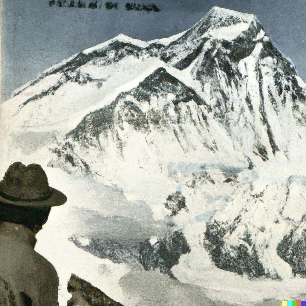 someone gazing at Mount Everest, front page of The New York Times, 1940